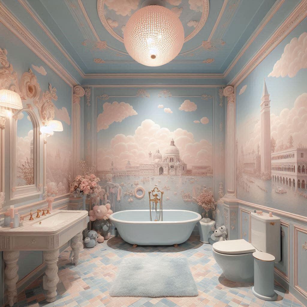 salle de bain LA ROMANTIQUE ~ Un écrin bleu pour des instants inoubliables